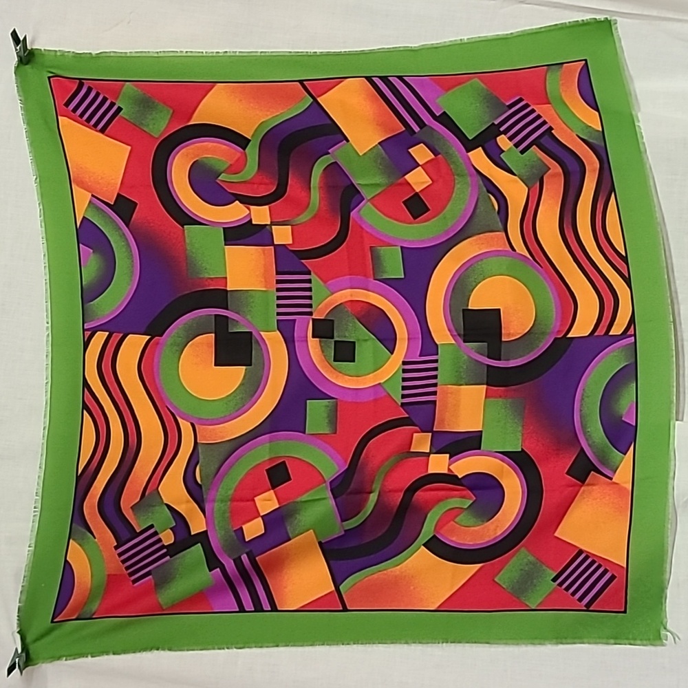 Cybèle Geometric Scarf 35" Square Vintage